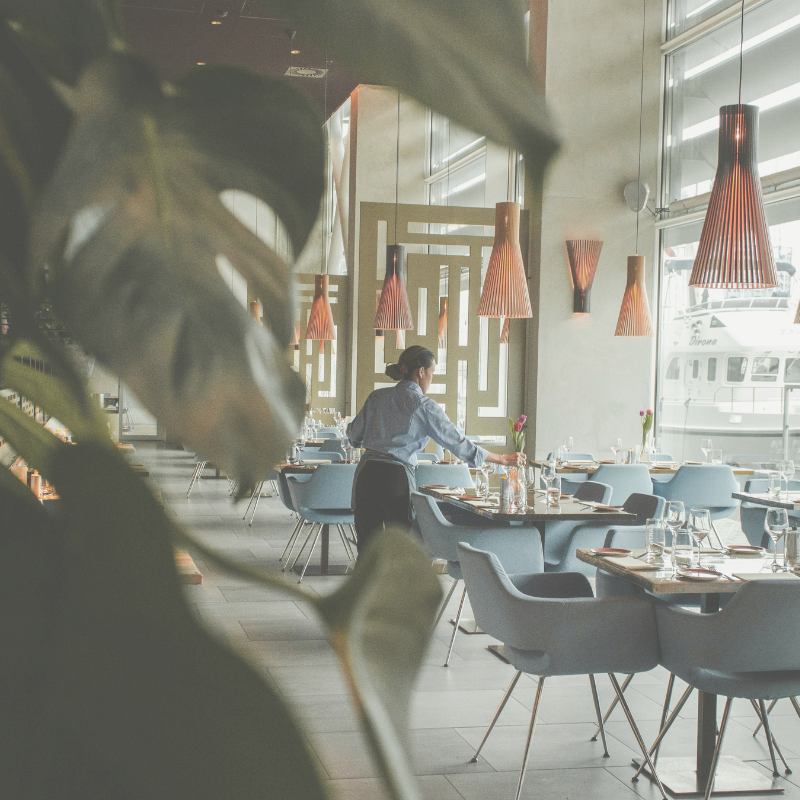 Photo of a restaurant interior Jlees carpet and floor cleaning commercial services