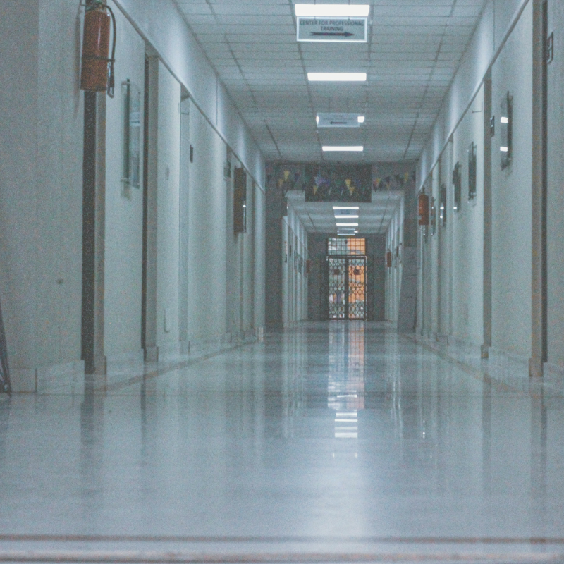 Photo of a university interior Jlees carpet and floor cleaning commercial services